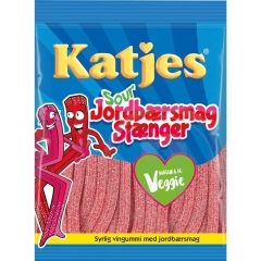 Katjes Sour Jordbærsmag Stænger 